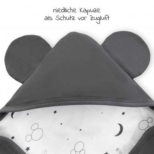 Hauck Einschlagdecke / Kuscheldecke Snuggle N Dream - Disney - Mickey Mouse Anthracite