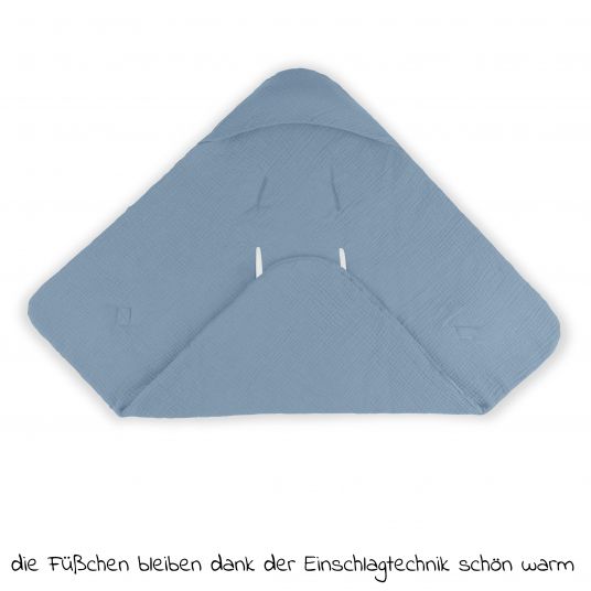 Hauck Einschlagdecke / Kuscheldecke Snuggle So Cosy - Dusty Blue