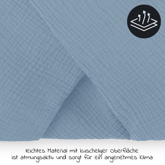 Hauck Einschlagdecke / Kuscheldecke Snuggle So Cosy - Dusty Blue