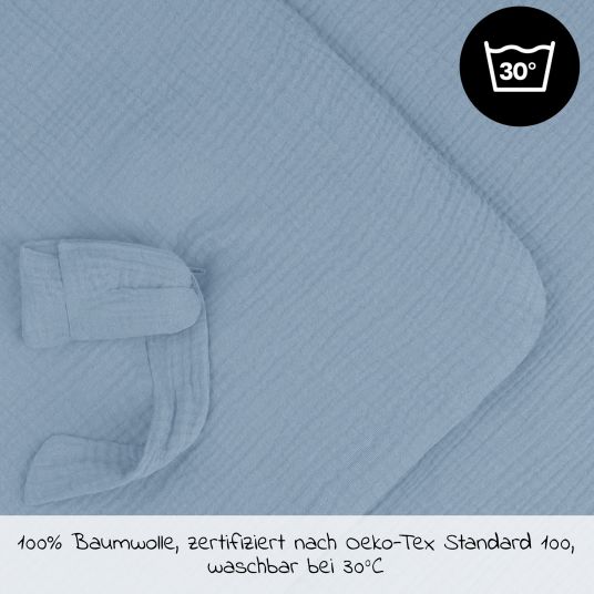 Hauck Einschlagdecke / Kuscheldecke Snuggle So Cosy - Dusty Blue