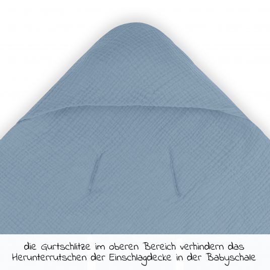 Hauck Einschlagdecke / Kuscheldecke Snuggle So Cosy - Dusty Blue