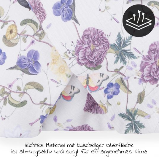 Hauck Einschlagdecke / Kuscheldecke Snuggle So Cosy - Floral Beige