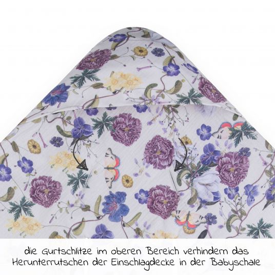 Hauck Einschlagdecke / Kuscheldecke Snuggle So Cosy - Floral Beige