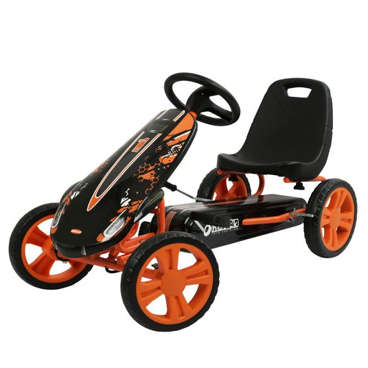 Hauck Gokart & Tretauto Speedster mit verstellbarem Schalensitz (4-8 Jahre) - Orange