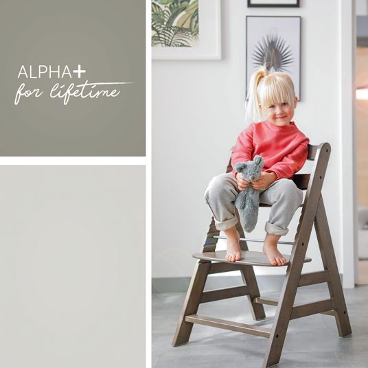 Hauck High chair Alpha Plus - Charcoal
