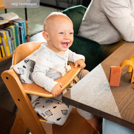 Hauck Alpha Plus Dark Grey Select high chair - in economy set incl. wooden dining board and seat cushion - Nordic Grey