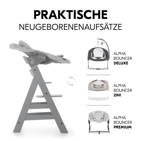 Hauck Alpha Plus High Chair - Grey