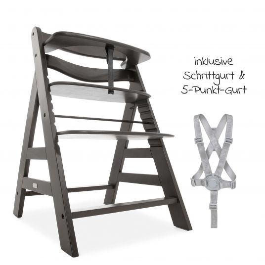 Hauck Hochstuhl Alpha Plus Select - Charcoal / Dunkelgrau