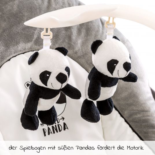Hauck Hochstuhl & Babyliege ab Geburt - Sit'n Relax mit Babyaufsatz (klappbar und Höhe verstellbar) - Wild Panda