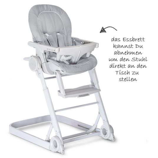 Hauck High Chair & Baby Couch from Birth - Sitn Care Newborn Set (Foldable & Collapsible) - Stretch Grey