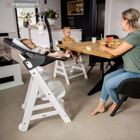 Hauck Beta Plus high chair incl. dining board, seat cushion and castors - Natural