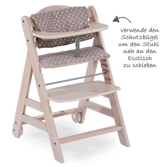 Hauck High Chair Beta Plus - Whitewashed Dots