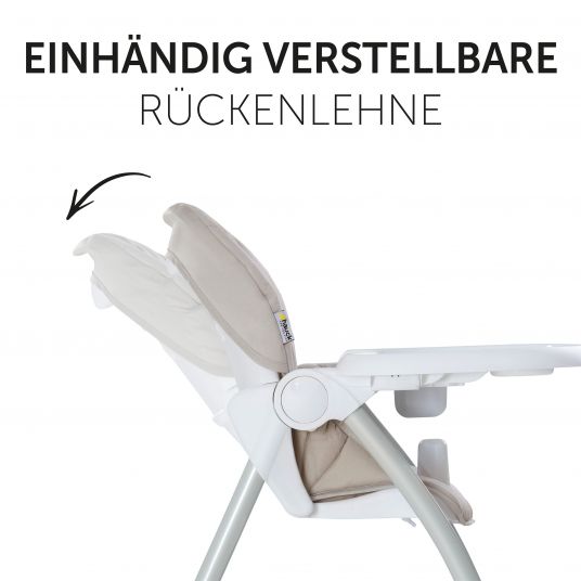 Hauck Hochstuhl Sit N Fold (mit Essbrett, klappbar) - Beige