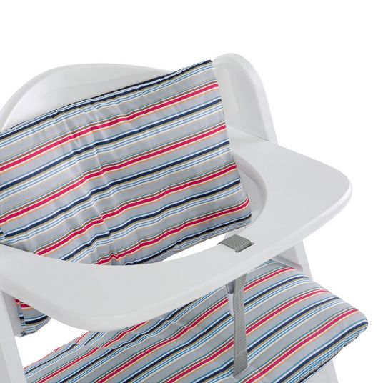 Hauck High chair pad Deluxe - Multi Stripe Grey