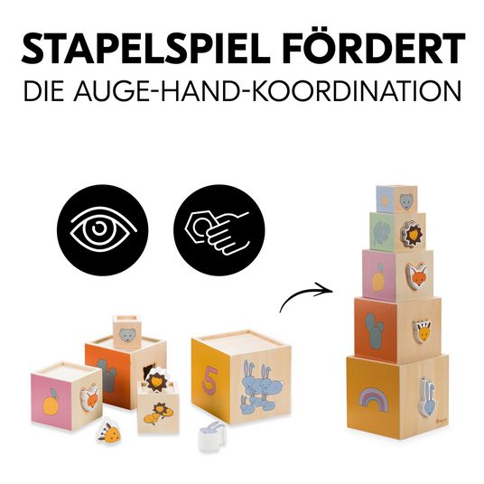 Hauck Holz Stapelturm mit Formen - Stack N Raise