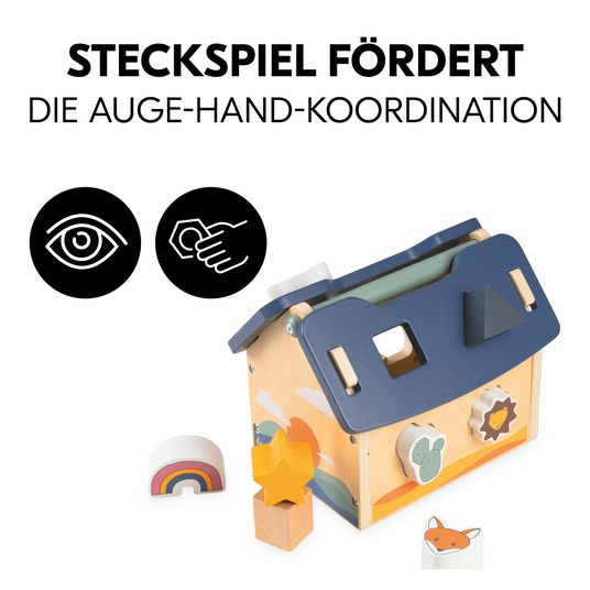 Hauck Holz Steck- und Motorik-Spiel - Haus mit Formen - Sort N Build