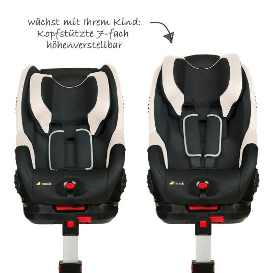 Hauck Kindersitz Guardfix mit Isofix-Basis - Black Beige