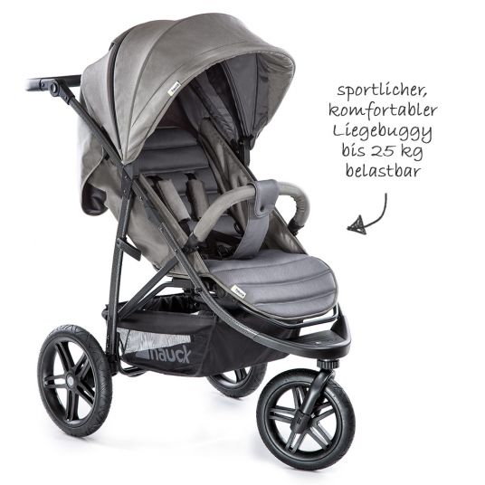 Hauck Stroller set Rapid 3R trio set with baby bath, car seat and stroller (up to 25 kg) - Charcoal