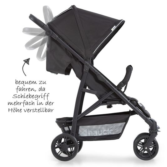 Hauck Stroller set Rapid 4 Plus Trio Set with baby bath, car seat and stroller (up to 25 kg) - Caviar Black