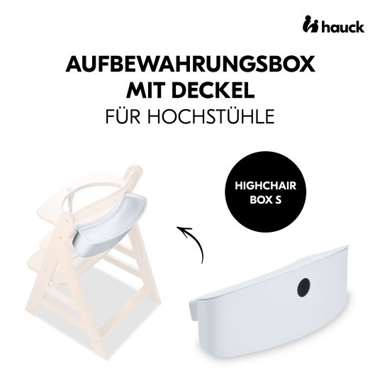 Hauck Small storage box for Alpha high chair backrest (removable & incl. lid) - White / Weiß