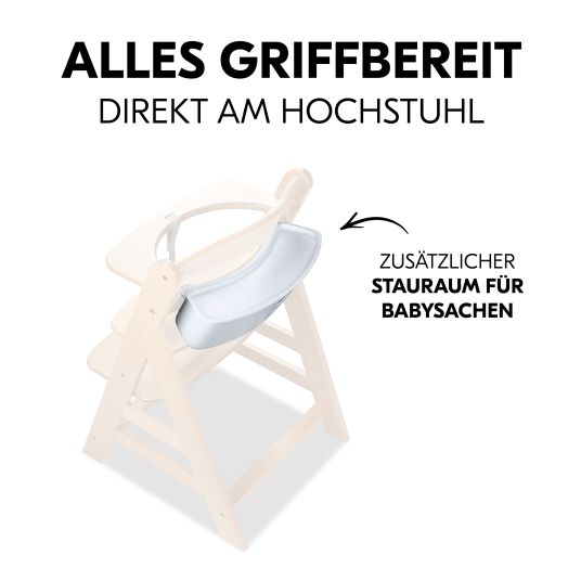Hauck Piccolo contenitore per lo schienale del seggiolone Alpha (rimovibile e con coperchio) - Bianco / Weiß