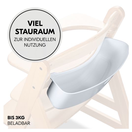 Hauck Small storage box for Alpha high chair backrest (removable & incl. lid) - White / Weiß