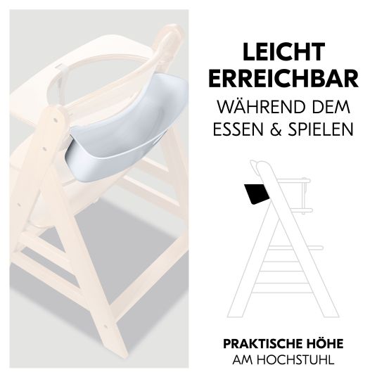 Hauck Kleine Staubox für Hochstuhl Alpha Rückenlehne (abnehmbar & inkl. Deckel) - Weiß / White
