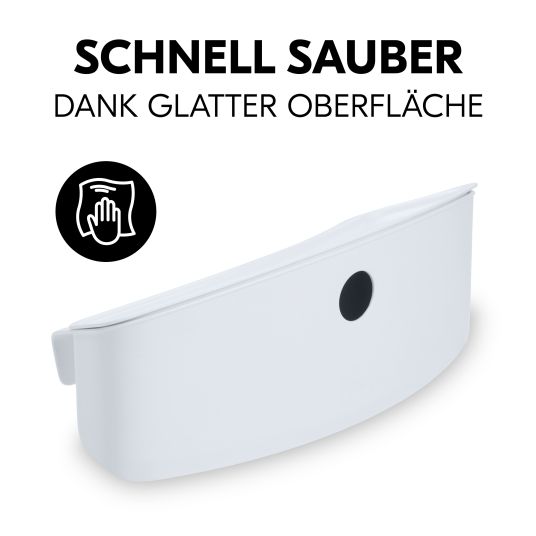 Hauck Kleine Staubox für Hochstuhl Alpha Rückenlehne (abnehmbar & inkl. Deckel) - Weiß / White