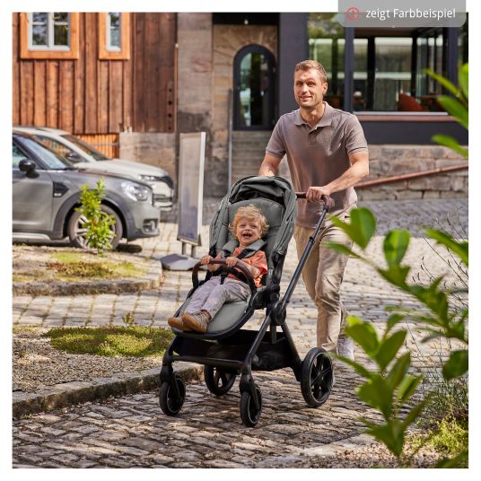 Hauck Kombi-Kinderwagen Comfort N Care Air Set (mit Luftreifen) - inkl. Babywanne, Sportsitz, Beindecke und Getränkehalter - Mocha