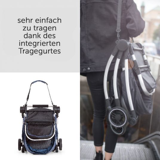 Hauck Kombi-kinderwagen Eagle 4S Duoset inkl. Sportwagen, Babywanne, Beindecke und Insektenschutz - Denim Grey