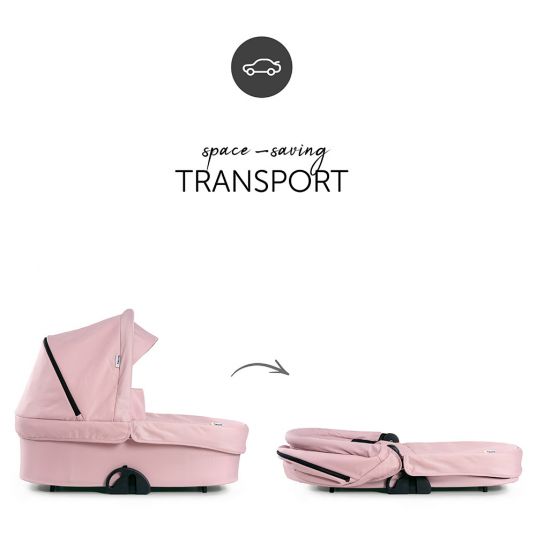 Hauck Kombi-Kinderwagen Eagle 4S Duoset inkl. Sportwagen, Babywanne, Beindecke und Insektenschutz - Pink Grey