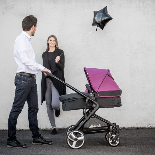 Hauck Manhattan pushchair - incl. baby bath and sports seat - Charcoal Purple