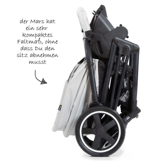 Hauck Combi stroller Mars Duoset incl. stroller & carrycot for newborn - Lunar Stone