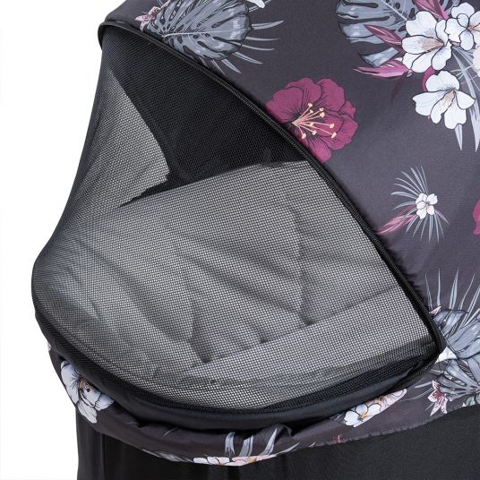 Hauck Combi stroller Mars Duoset incl. stroller & carrycot for newborn - Wild Blooms Black