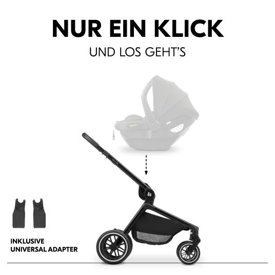 Hauck Passeggino Move N Care Set - incluso navicella e seggiolino sportivo - Nero