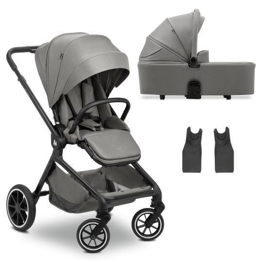 Hauck Kombi-Kinderwagen Move N Care Set - inkl. Babywanne und Sportsitz - Dark Grey