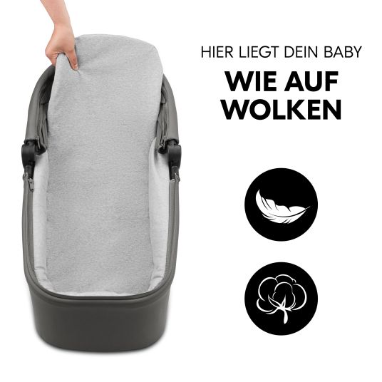 Hauck Kombi-Kinderwagen Move N Care Set - inkl. Babywanne und Sportsitz - Dark Grey