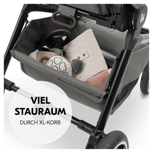 Hauck Kombi-Kinderwagen Move N Care Set - inkl. Babywanne und Sportsitz - Dark Grey