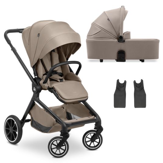 Hauck Kombi-Kinderwagen Move N Care Set - inkl. Babywanne und Sportsitz - Mocha