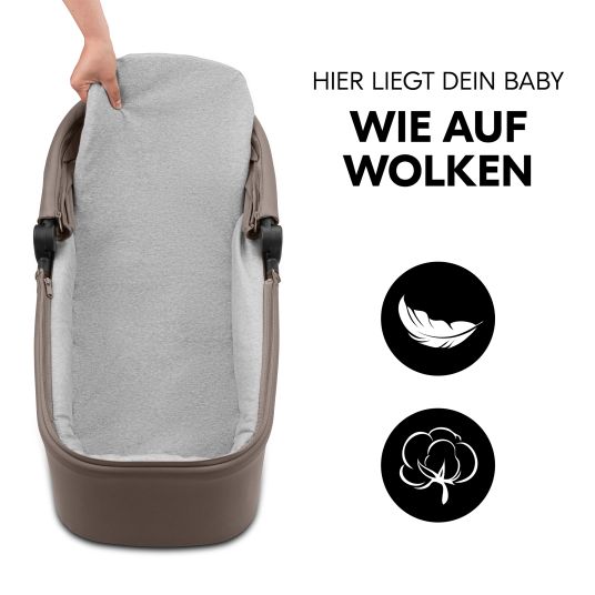 Hauck Kombi-Kinderwagen Move N Care Set - inkl. Babywanne und Sportsitz - Mocha