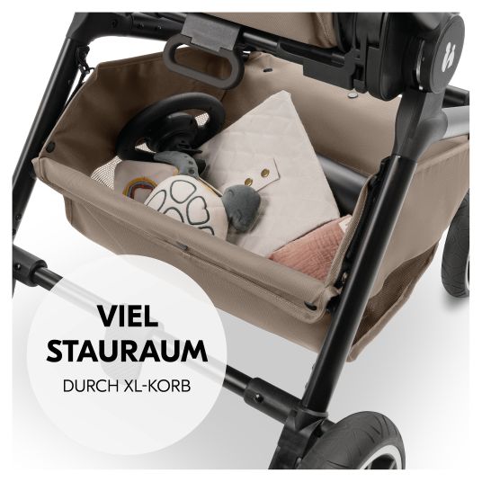 Hauck Kombi-Kinderwagen Move N Care Set - inkl. Babywanne und Sportsitz - Mocha