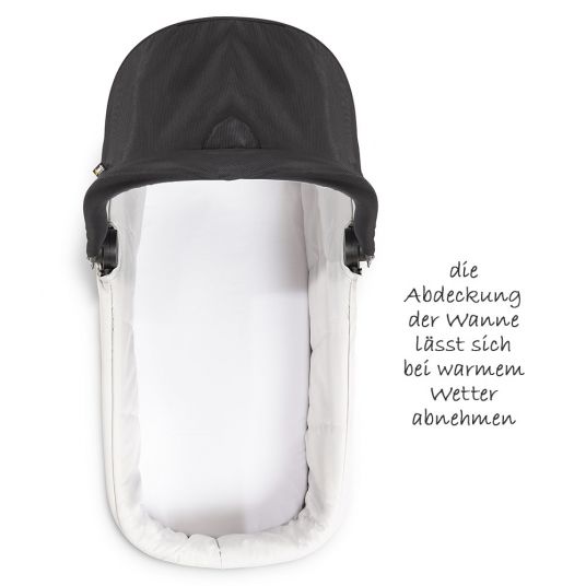 Hauck Kombi-Kinderwagen Saturn R Duoset - inkl. Sportwagen und Babywanne für Neugeborene - Caviar Stone