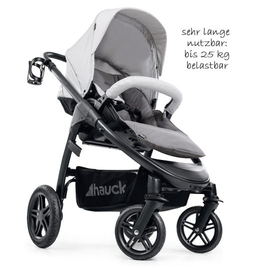 Hauck Combi stroller Saturn R Duoset (stroller and carrycot) - incl. XXL accessories package - Lunar Stone