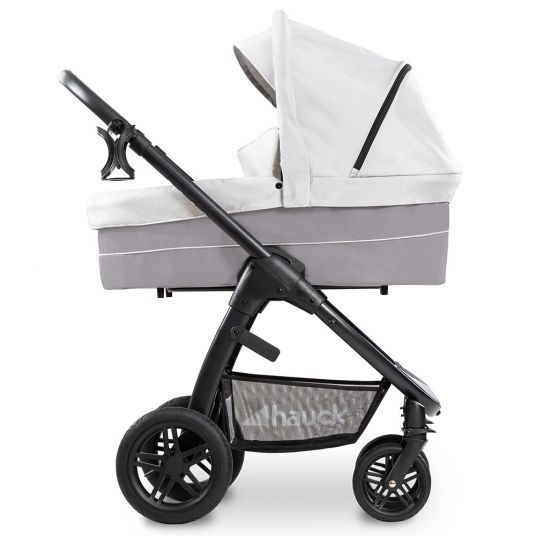Hauck Combi stroller Saturn R Duoset (stroller and carrycot) - incl. XXL accessories package - Lunar Stone