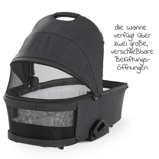 Hauck Vision X Duoset Black baby carriage (pushchair & carrycot) - Melange Black