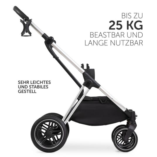 Hauck Kombi-Kinderwagen Vision X Duoset Silver (Sportwagen & Babywanne) - Melange Rose