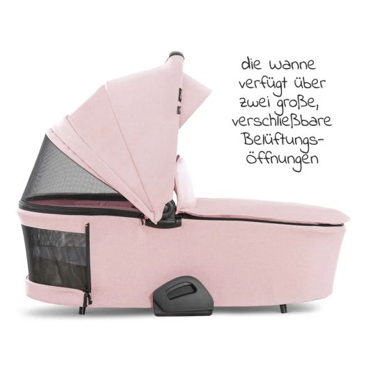 Hauck Kombi-Kinderwagen Vision X Duoset Silver (Sportwagen und Babywanne) inkl. XXL Zubehörpaket - Melange Rose