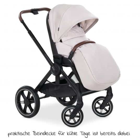 Hauck Combi stroller Walk N Care Set incl. baby bath, sport seat, leg cover and cup holder (loadable up to 22kg) - Beige