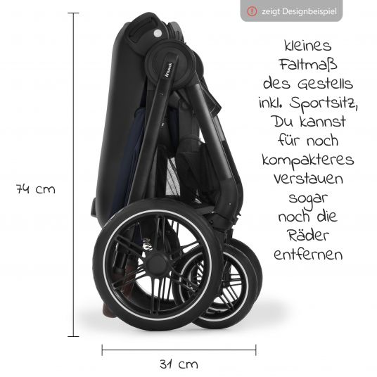 Hauck Set passeggino Walk N Care Combi con navicella, sedile sportivo, coprigambe e portabicchieri (carico massimo 22 kg) - Beige