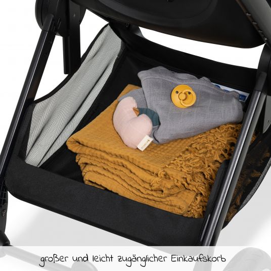 Hauck Kombi-Kinderwagen Walk N Care Set inkl. Babywanne, Sportsitz, Beindecke und XXL Zubehörpaket - Dark Navy Blue